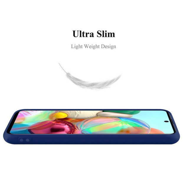 Cadorabo Hoesje geschikt voor Samsung Galaxy A71 4G in CANDY DONKER BLAUW - Beschermhoes TPU silicone Case Cover