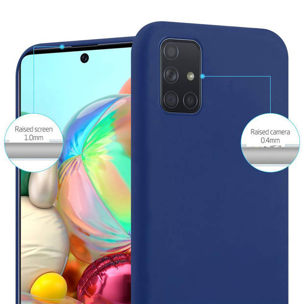 Cadorabo Hoesje geschikt voor Samsung Galaxy A71 4G in CANDY DONKER BLAUW - Beschermhoes TPU silicone Case Cover