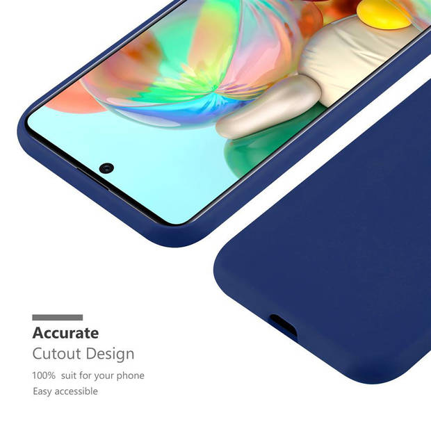 Cadorabo Hoesje geschikt voor Samsung Galaxy A71 4G in CANDY DONKER BLAUW - Beschermhoes TPU silicone Case Cover