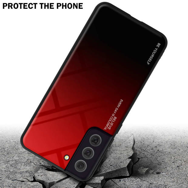 Cadorabo Hoesje geschikt voor Samsung Galaxy S22 PLUS in ROOD - ZWART - Tweekleurige beschermhoes TPU-silicone Case