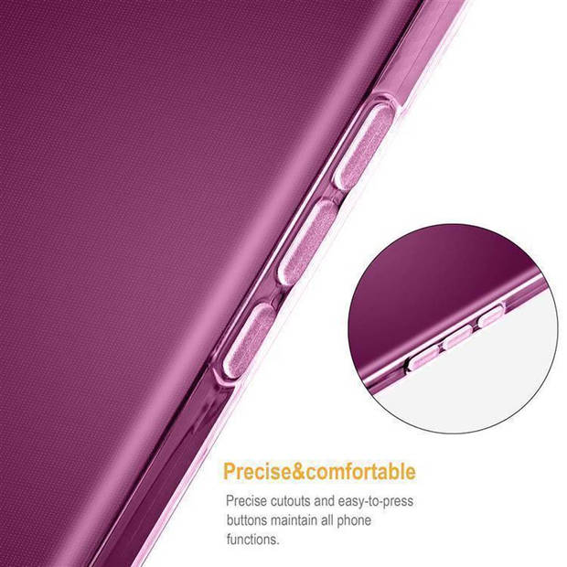 Cadorabo Hoesje geschikt voor Samsung Galaxy J6 2018 in TRANSPARANT ROZE - Beschermhoes Cover gemaakt van TPU Silicone