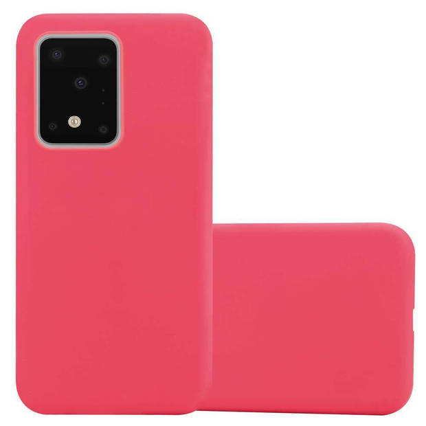 Cadorabo Hoesje geschikt voor Samsung Galaxy S20 ULTRA in CANDY ROOD - Beschermhoes TPU silicone Case Cover