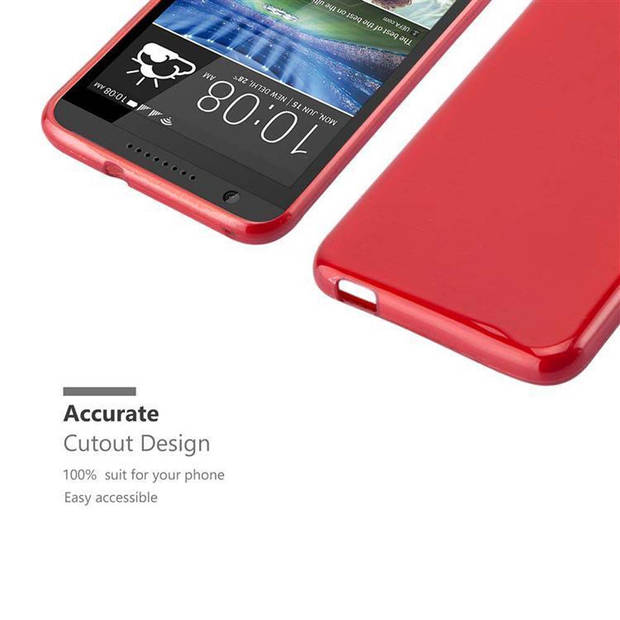 Cadorabo Hoesje geschikt voor HTC Desire 820 in ROOD - Beschermhoes TPU silicone Case Cover Brushed