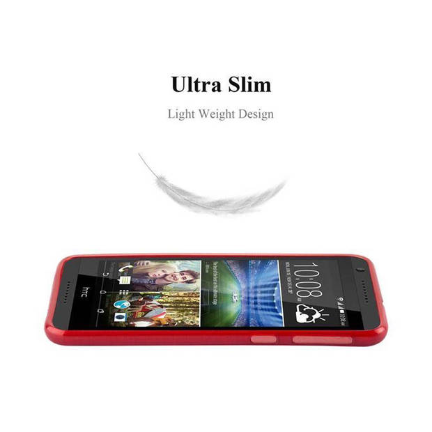 Cadorabo Hoesje geschikt voor HTC Desire 820 in ROOD - Beschermhoes TPU silicone Case Cover Brushed