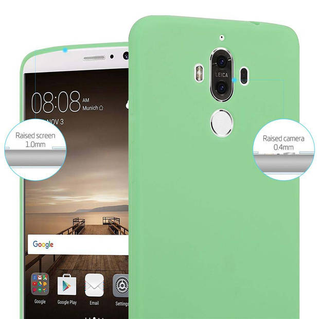 Cadorabo Hoesje geschikt voor Huawei MATE 9 in CANDY PASTEL GROEN - Beschermhoes TPU silicone Case Cover