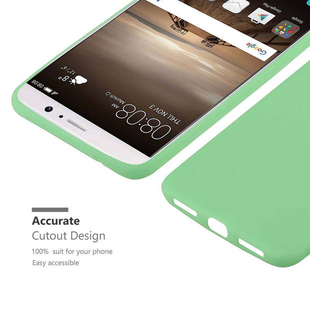 Cadorabo Hoesje geschikt voor Huawei MATE 9 in CANDY PASTEL GROEN - Beschermhoes TPU silicone Case Cover