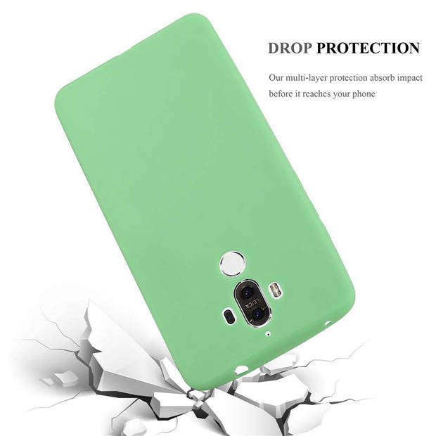 Cadorabo Hoesje geschikt voor Huawei MATE 9 in CANDY PASTEL GROEN - Beschermhoes TPU silicone Case Cover