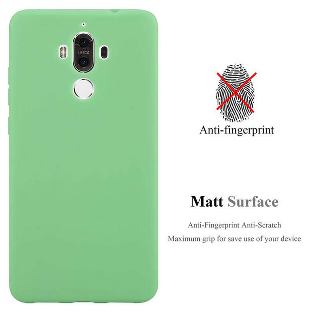 Cadorabo Hoesje geschikt voor Huawei MATE 9 in CANDY PASTEL GROEN - Beschermhoes TPU silicone Case Cover