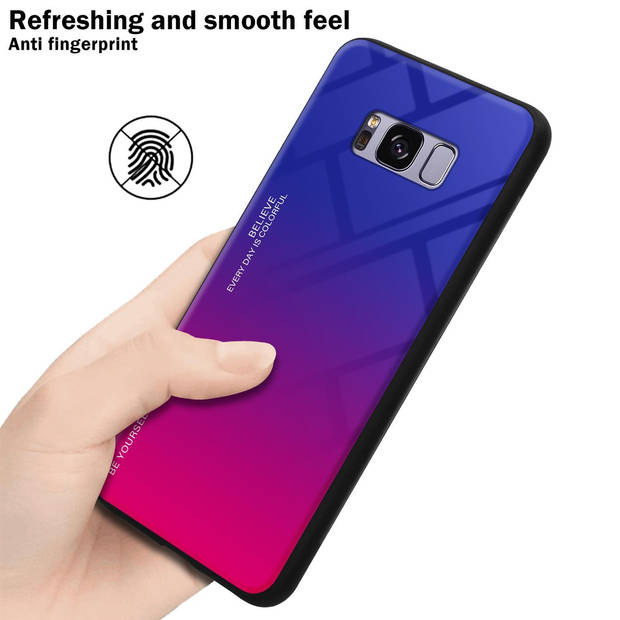 Cadorabo Hoesje geschikt voor Samsung Galaxy S8 PLUS in PAARS - ROOD - Tweekleurige beschermhoes TPU-silicone Case Cover