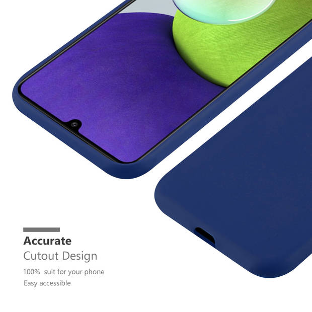 Cadorabo Hoesje geschikt voor Samsung Galaxy A22 4G / M22 / M32 4G in CANDY DONKER BLAUW - Beschermhoes TPU silicone