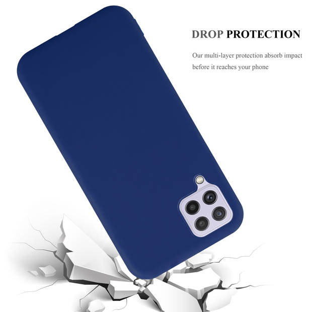 Cadorabo Hoesje geschikt voor Samsung Galaxy A22 4G / M22 / M32 4G in CANDY DONKER BLAUW - Beschermhoes TPU silicone