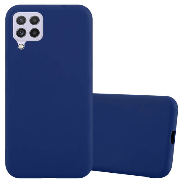 Cadorabo Hoesje geschikt voor Samsung Galaxy A22 4G / M22 / M32 4G in CANDY DONKER BLAUW - Beschermhoes TPU silicone