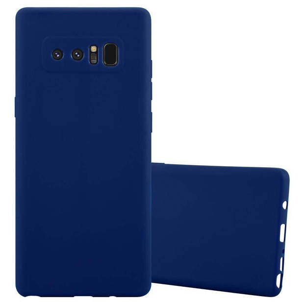 Cadorabo Hoesje geschikt voor Samsung Galaxy NOTE 8 in CANDY DONKER BLAUW - Beschermhoes TPU silicone Case Cover