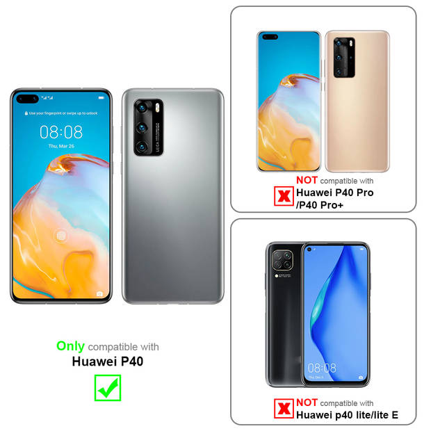 Cadorabo Hoesje geschikt voor Huawei P40 in BENZINE TURKOOIS - Beschermhoes Case magnetische sluiting Cover