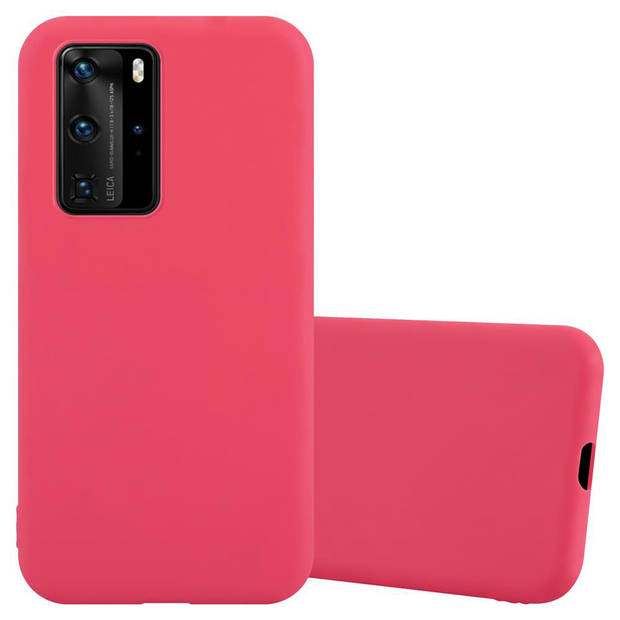 Cadorabo Hoesje geschikt voor Huawei P40 PRO / P40 PRO+ in CANDY ROOD - Beschermhoes TPU silicone Case Cover