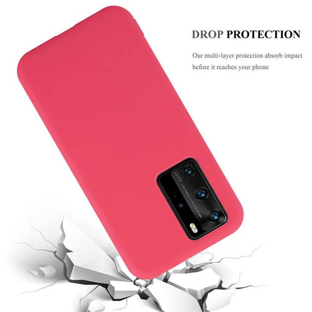 Cadorabo Hoesje geschikt voor Huawei P40 PRO / P40 PRO+ in CANDY ROOD - Beschermhoes TPU silicone Case Cover
