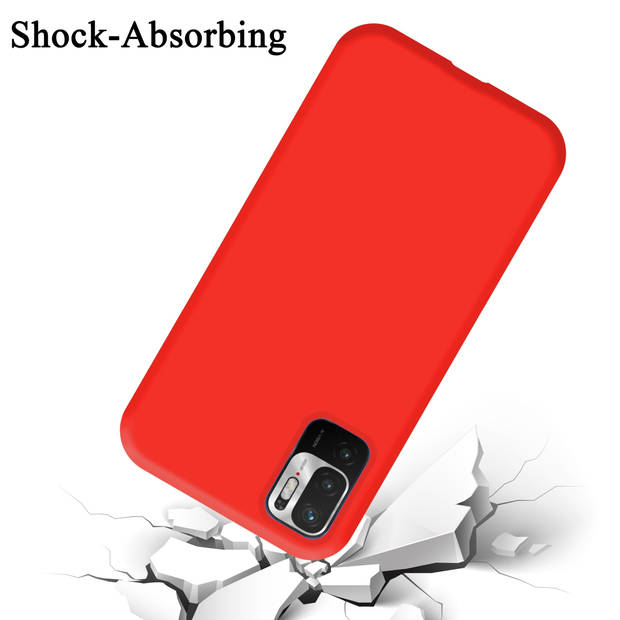 Cadorabo Hoesje geschikt voor Xiaomi RedMi NOTE 10 5G / POCO M3 PRO 5G Case in LIQUID ROOD - Beschermhoes TPU silicone