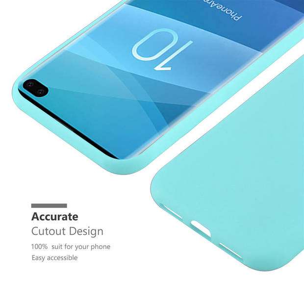 Cadorabo Hoesje geschikt voor Samsung Galaxy S10 PLUS in CANDY BLAUW - Beschermhoes TPU silicone Case Cover