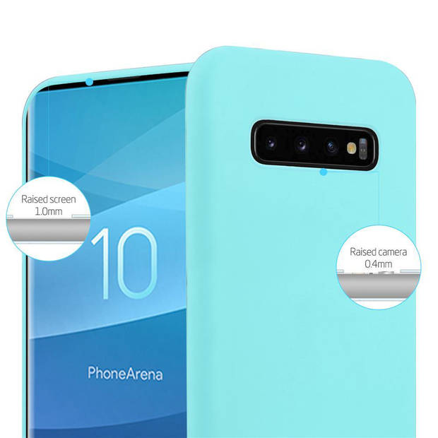 Cadorabo Hoesje geschikt voor Samsung Galaxy S10 PLUS in CANDY BLAUW - Beschermhoes TPU silicone Case Cover