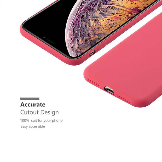 Cadorabo Hoesje geschikt voor Apple iPhone XS MAX in CANDY ROOD - Beschermhoes TPU silicone Case Cover