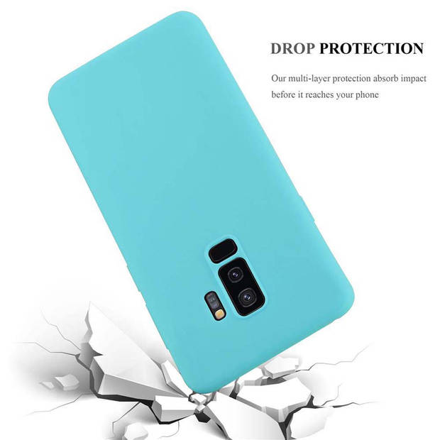 Cadorabo Hoesje geschikt voor Samsung Galaxy S9 PLUS in CANDY BLAUW - Beschermhoes TPU silicone Case Cover