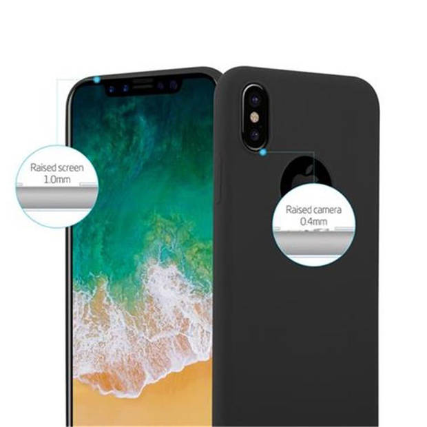 Cadorabo Hoesje geschikt voor Apple iPhone X / XS in CANDY ZWART - Beschermhoes TPU silicone Case Cover