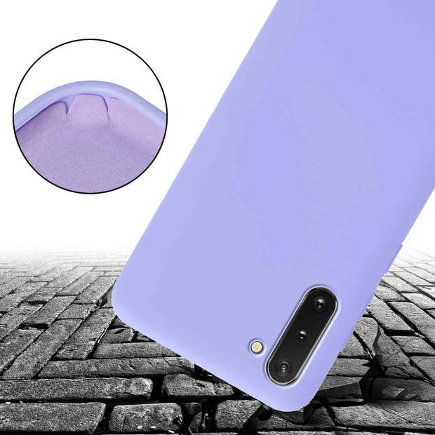 Cadorabo Mobiele telefoon ketting geschikt voor Samsung Galaxy NOTE 10 Hoesje in LIQUID LICHT PAARS - Silicone