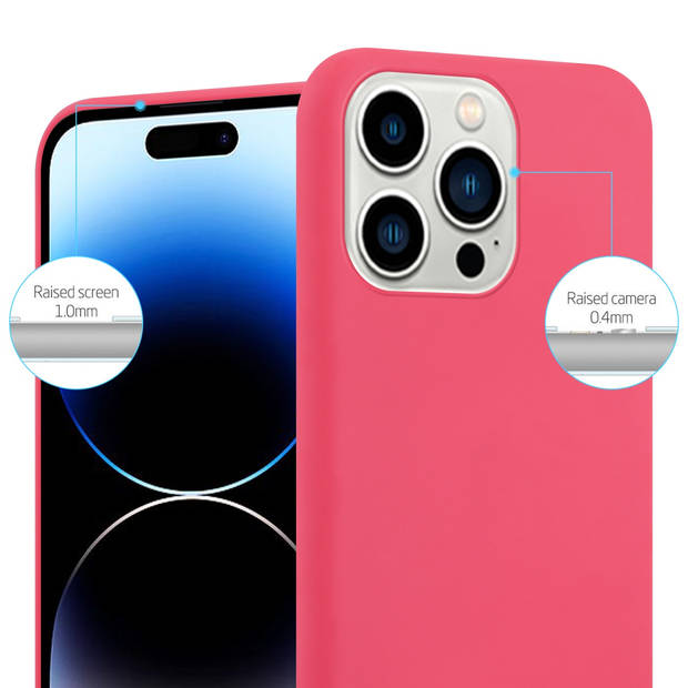 Cadorabo Hoesje geschikt voor Apple iPhone 14 PRO MAX in CANDY ROOD - Beschermhoes TPU silicone Case Cover