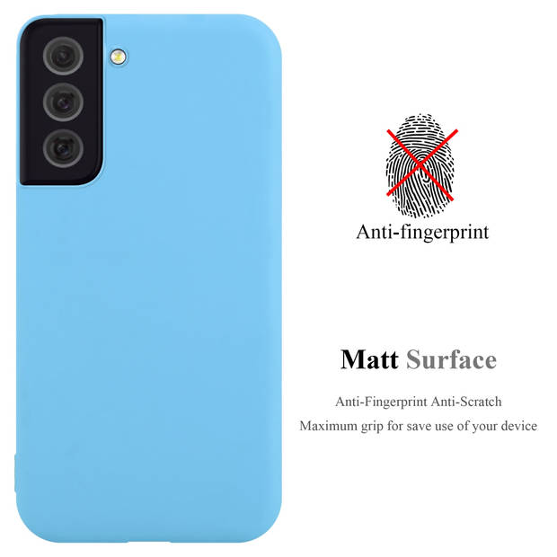 Cadorabo Hoesje geschikt voor Samsung Galaxy S22 PLUS in CANDY BLAUW - Beschermhoes TPU silicone Case Cover