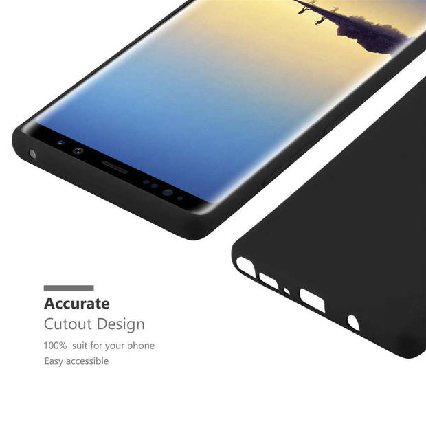 Cadorabo Hoesje geschikt voor Samsung Galaxy NOTE 8 in CANDY ZWART - Beschermhoes TPU silicone Case Cover