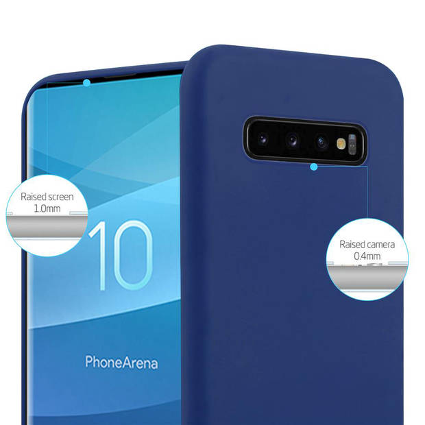 Cadorabo Hoesje geschikt voor Samsung Galaxy S10 4G in CANDY DONKER BLAUW - Beschermhoes TPU silicone Case Cover