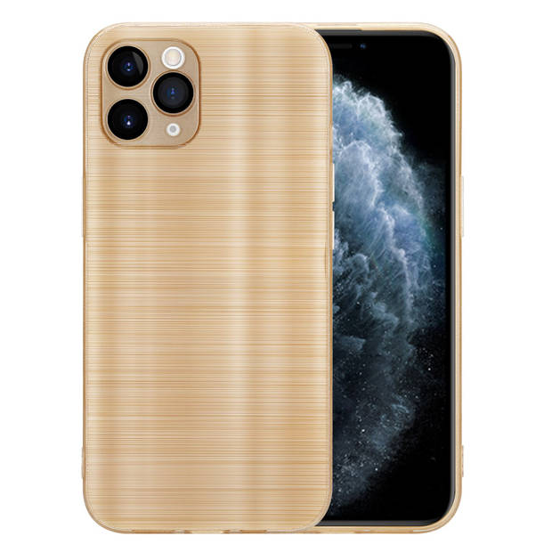 Cadorabo Hoesje geschikt voor Apple iPhone 11 PRO in Brushed Goud - Beschermhoes Case Cover TPU silicone