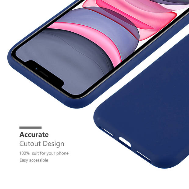 Cadorabo Hoesje geschikt voor Apple iPhone 11 in CANDY DONKER BLAUW - Beschermhoes TPU silicone Case Cover