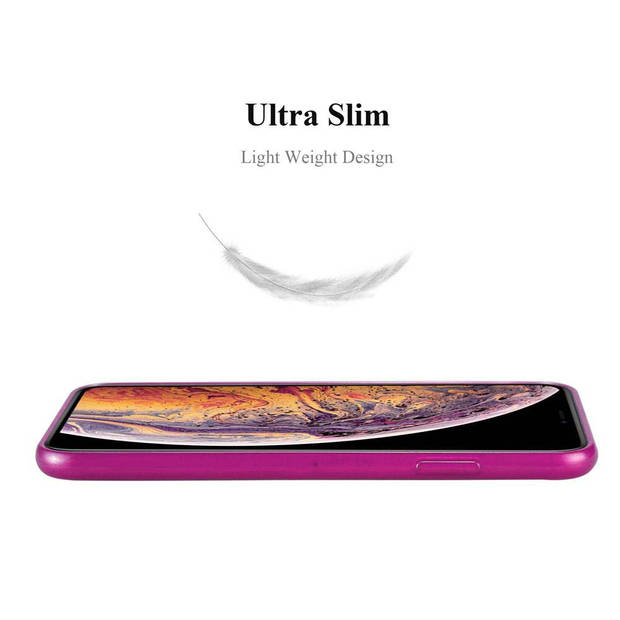 Cadorabo Hoesje geschikt voor Apple iPhone XS MAX in ROZE - Beschermhoes TPU silicone Case Cover Brushed