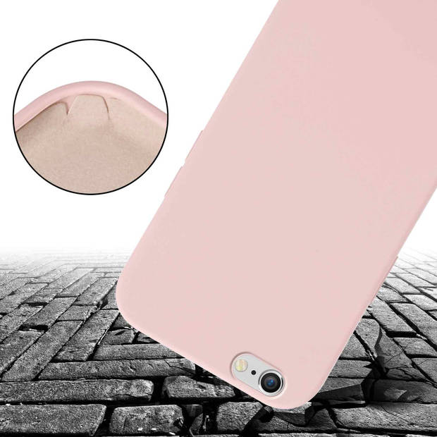 Cadorabo Mobiele telefoon ketting geschikt voor Apple iPhone 6 / 6S Hoesje in LIQUID ROZE - Silicone beschermhoes