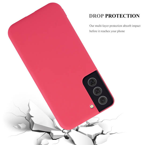 Cadorabo Hoesje geschikt voor Samsung Galaxy S22 in CANDY ROOD - Beschermhoes TPU silicone Case Cover