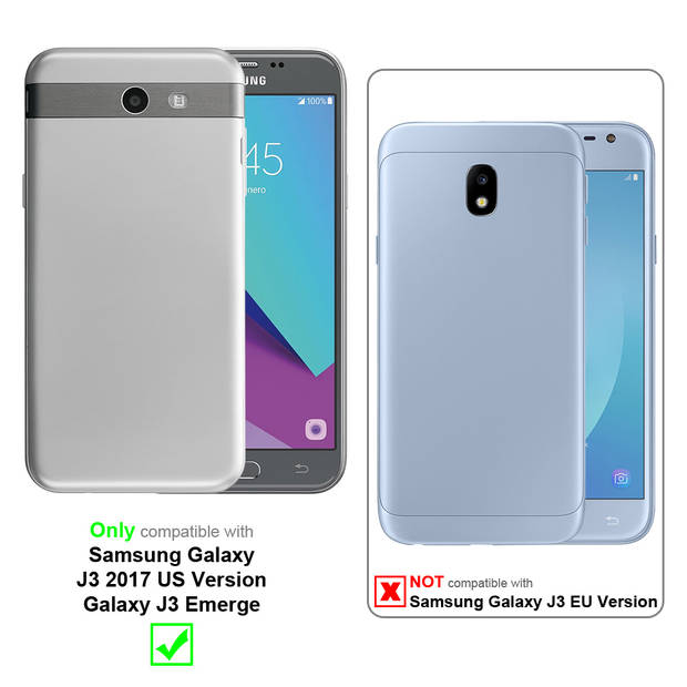 Cadorabo Hoesje geschikt voor Samsung Galaxy J3 2017 US Version in CANDY DONKER BLAUW - Beschermhoes TPU silicone Case