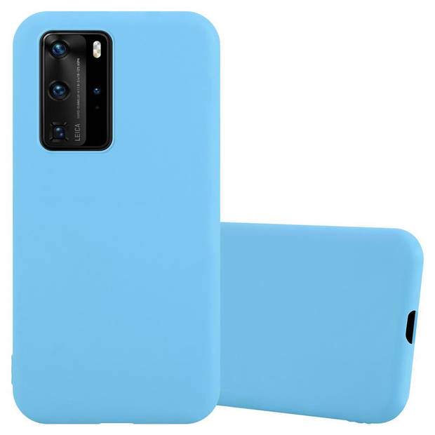 Cadorabo Hoesje geschikt voor Huawei P40 PRO / P40 PRO+ in CANDY BLAUW - Beschermhoes TPU silicone Case Cover