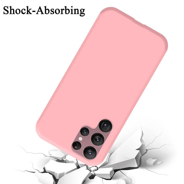 Cadorabo Hoesje geschikt voor Samsung Galaxy S22 ULTRA Case in LIQUID ROZE - Beschermhoes TPU silicone Cover