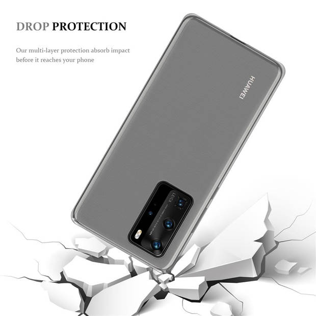 Cadorabo Hoesje geschikt voor Huawei P40 in VOLLEDIG TRANSPARANT - Beschermhoes Cover gemaakt van TPU Silicone Case