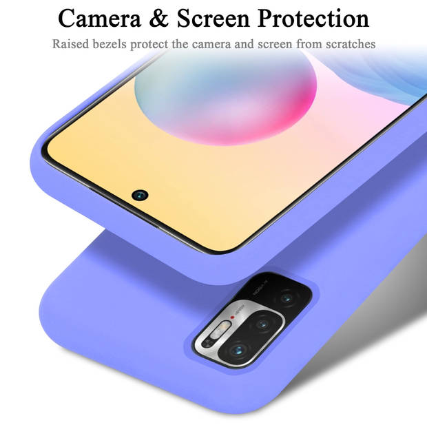 Cadorabo Hoesje geschikt voor Xiaomi RedMi NOTE 10 5G / POCO M3 PRO 5G Case in LIQUID LICHT PAARS - Beschermhoes TPU