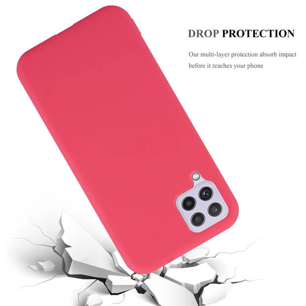 Cadorabo Hoesje geschikt voor Samsung Galaxy A22 4G / M22 / M32 4G in CANDY ROOD - Beschermhoes TPU silicone Case Cover