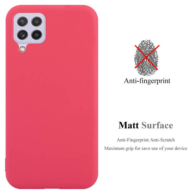 Cadorabo Hoesje geschikt voor Samsung Galaxy A22 4G / M22 / M32 4G in CANDY ROOD - Beschermhoes TPU silicone Case Cover
