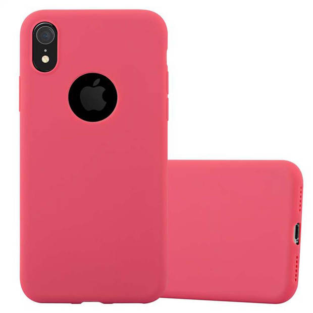 Cadorabo Hoesje geschikt voor Apple iPhone XR in CANDY ROOD - Beschermhoes TPU silicone Case Cover