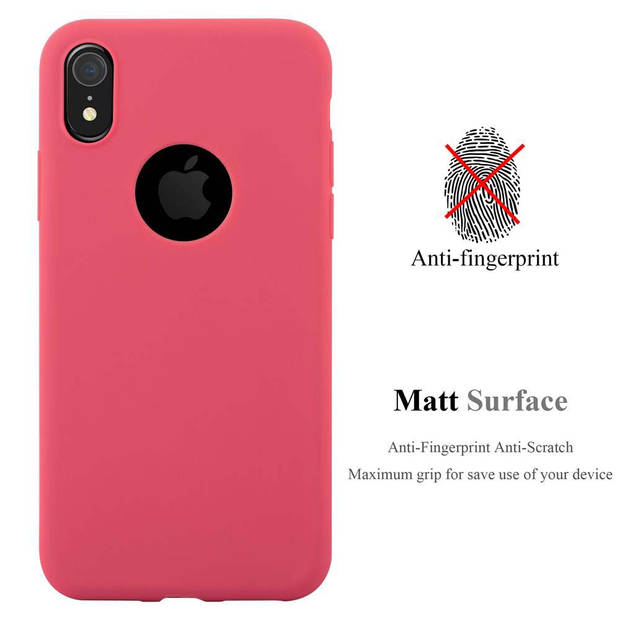Cadorabo Hoesje geschikt voor Apple iPhone XR in CANDY ROOD - Beschermhoes TPU silicone Case Cover