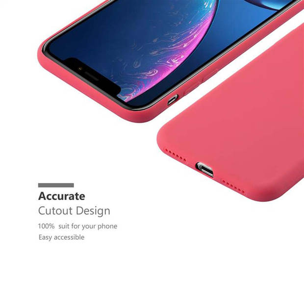Cadorabo Hoesje geschikt voor Apple iPhone XR in CANDY ROOD - Beschermhoes TPU silicone Case Cover