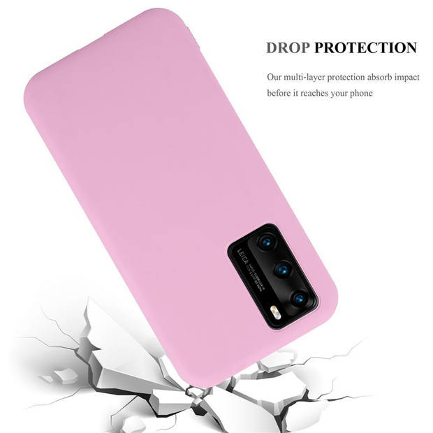 Cadorabo Hoesje geschikt voor Huawei P40 in CANDY ROZE - Beschermhoes TPU silicone Case Cover