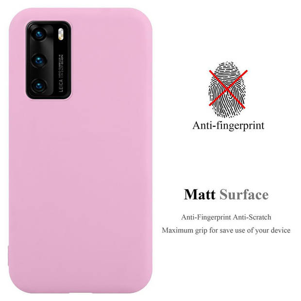 Cadorabo Hoesje geschikt voor Huawei P40 in CANDY ROZE - Beschermhoes TPU silicone Case Cover