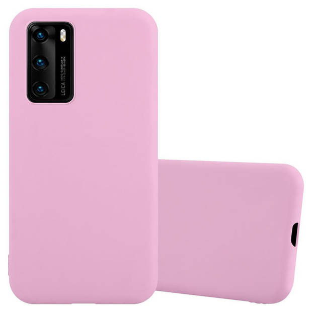 Cadorabo Hoesje geschikt voor Huawei P40 in CANDY ROZE - Beschermhoes TPU silicone Case Cover