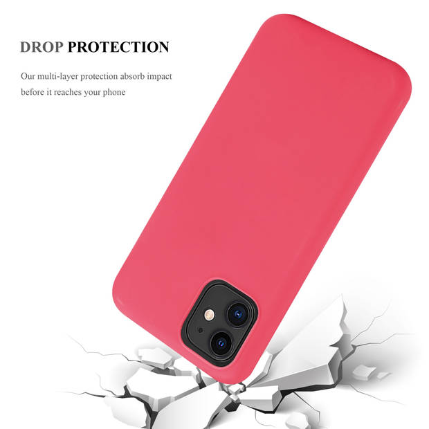 Cadorabo Hoesje geschikt voor Apple iPhone 11 in CANDY ROOD - Beschermhoes TPU silicone Case Cover
